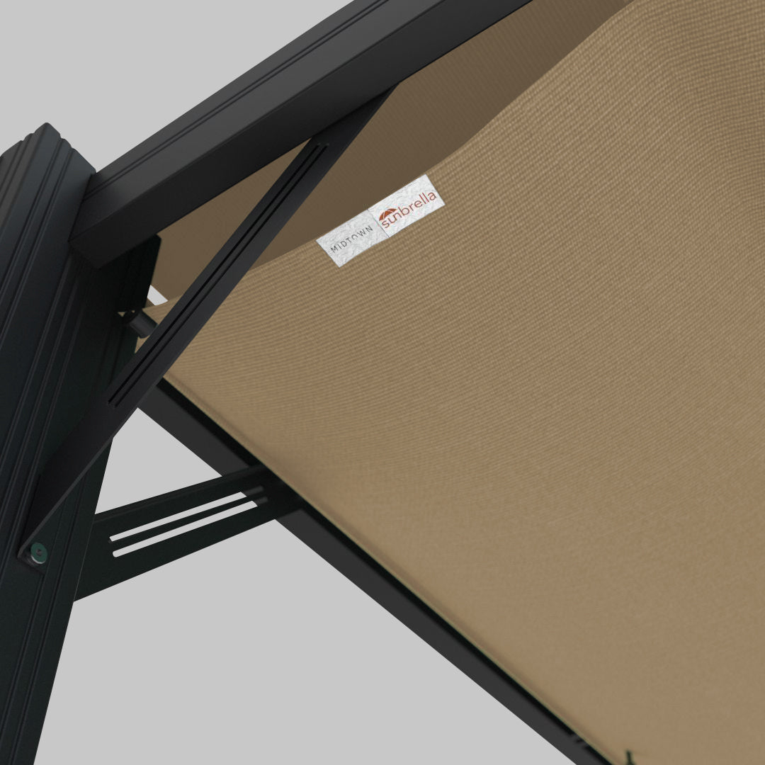 #configuration pergola_U shape #frame colour_Black