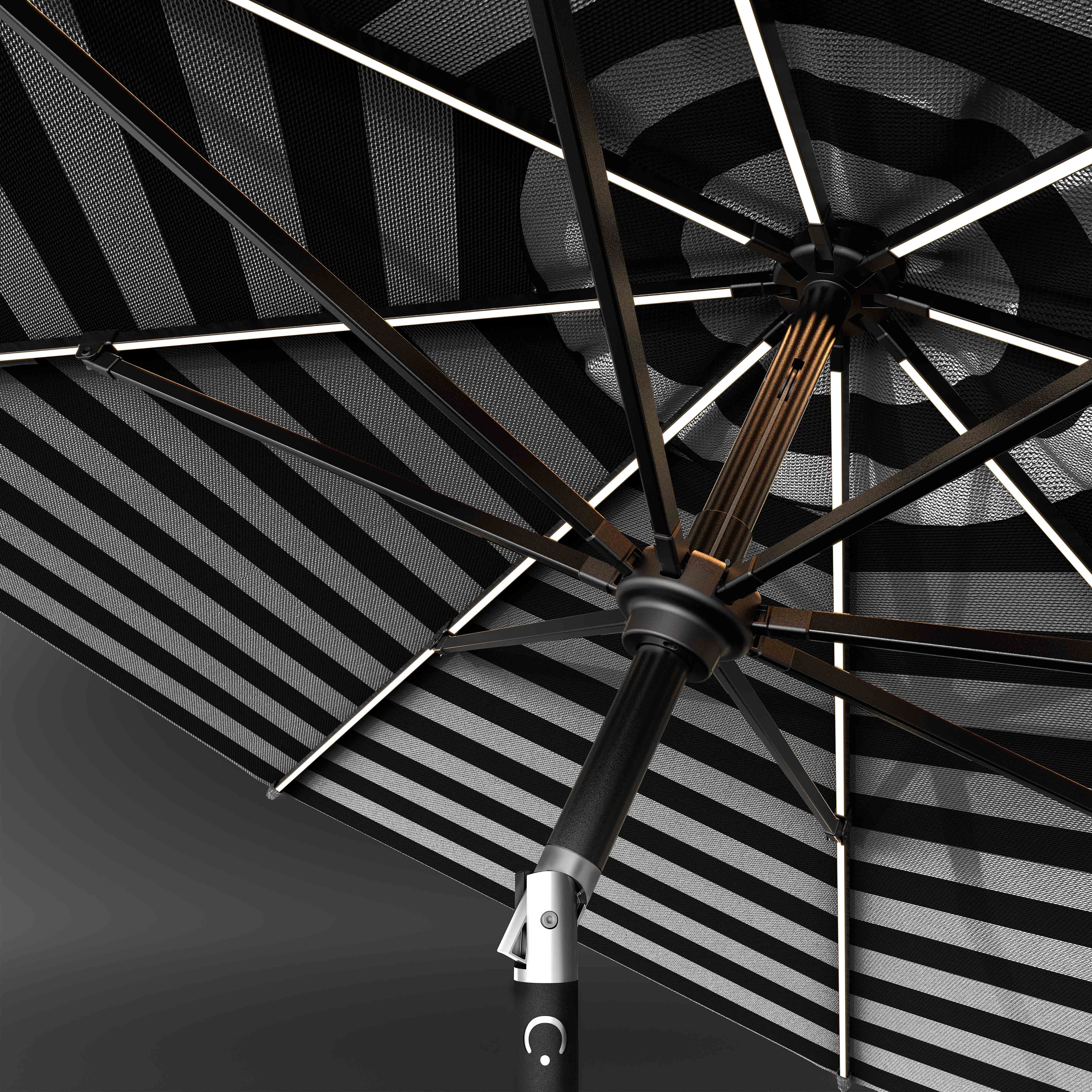 The Glow - Sunbrella Black & Grey