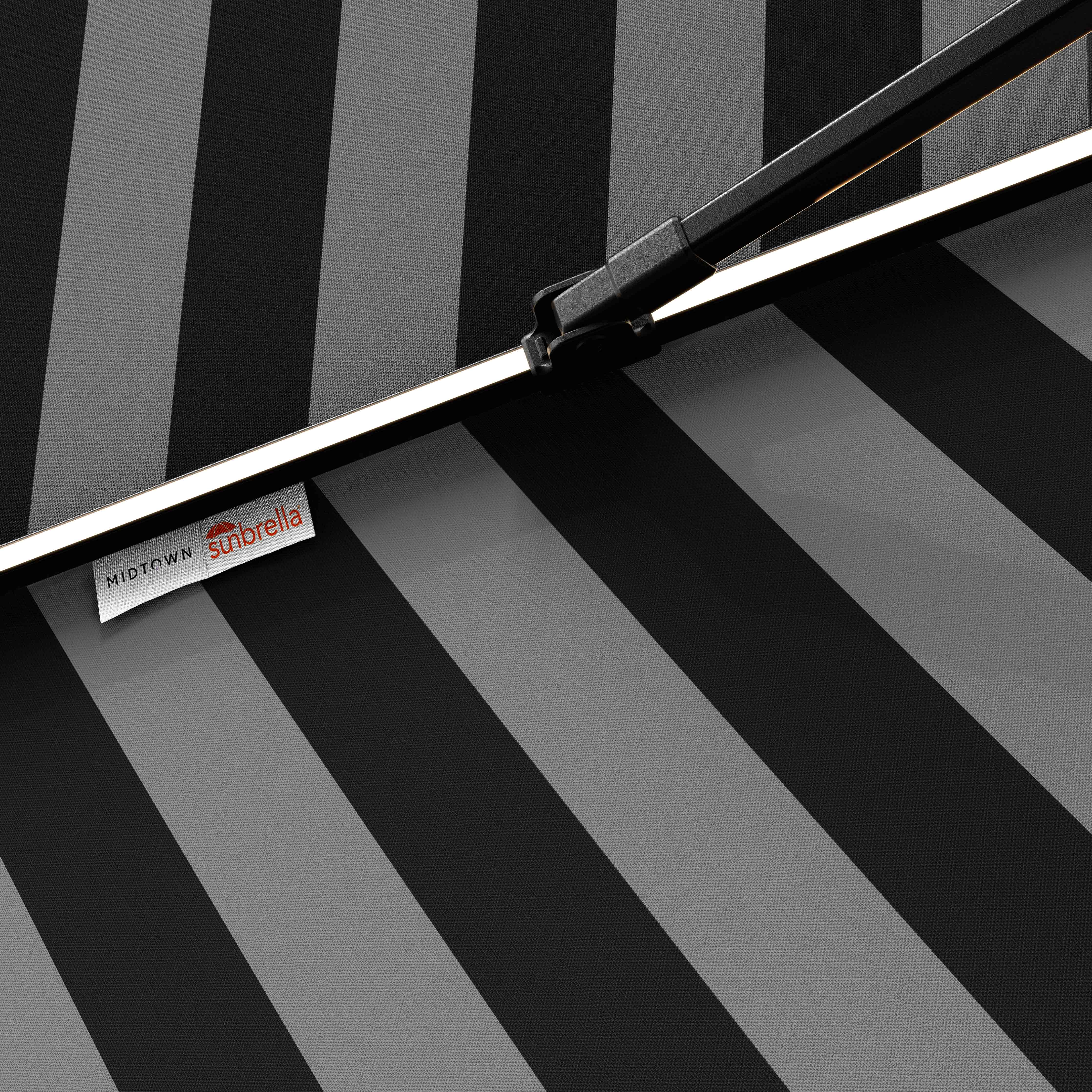 The LED Swilt™ - Sunbrella negro y gris