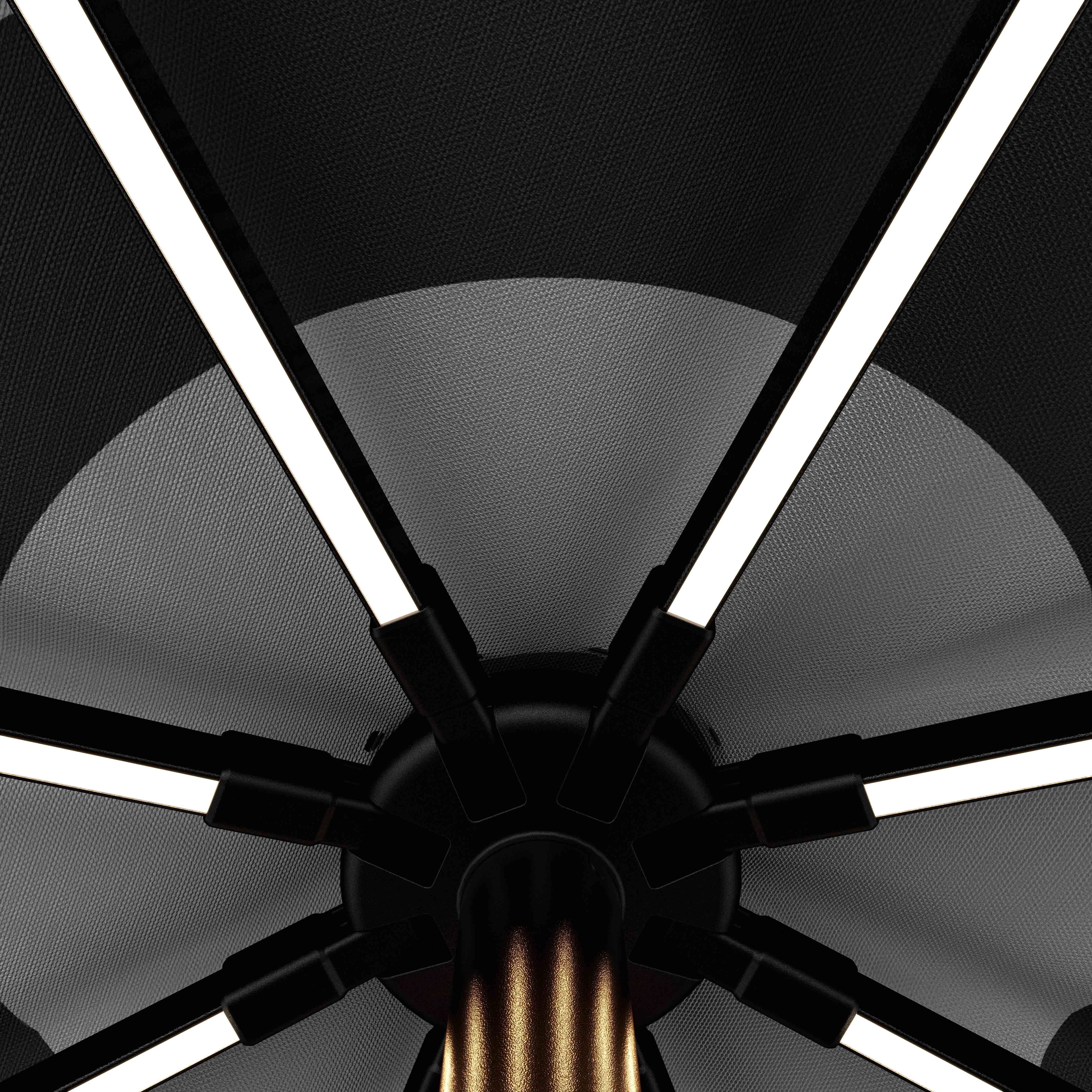 The LED Swilt™ - Sunbrella negro y gris
