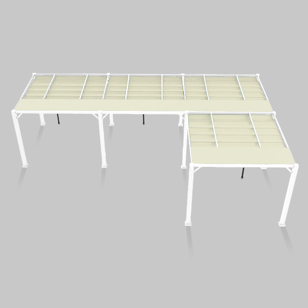 #configuration pergola_L shape #frame colour_White