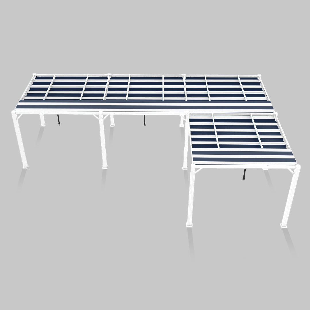 #configuration pergola_L shape #frame colour_White