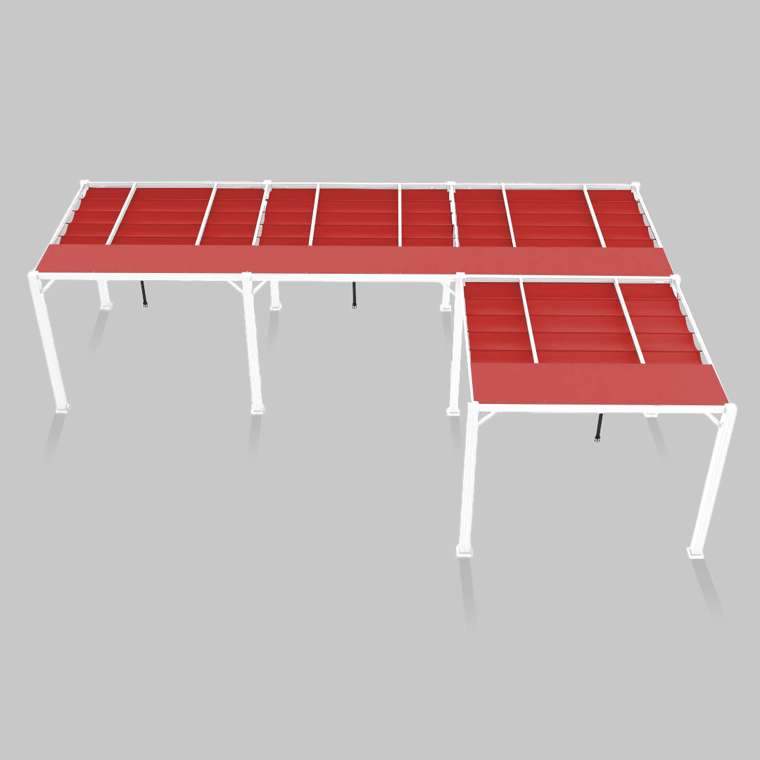 #configuration pergola_L shape #frame colour_White