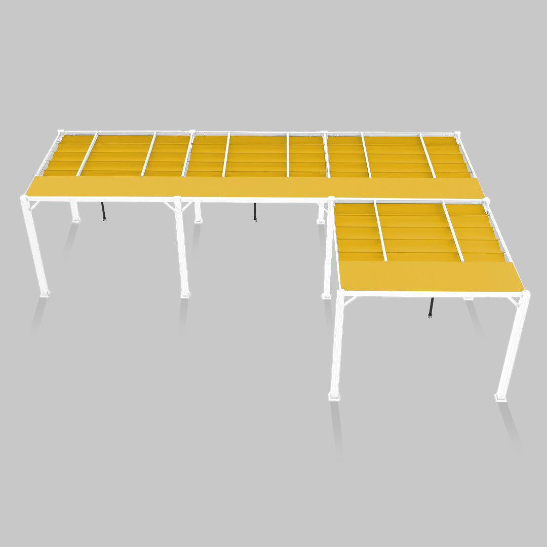 #configuration pergola_L shape #frame colour_White