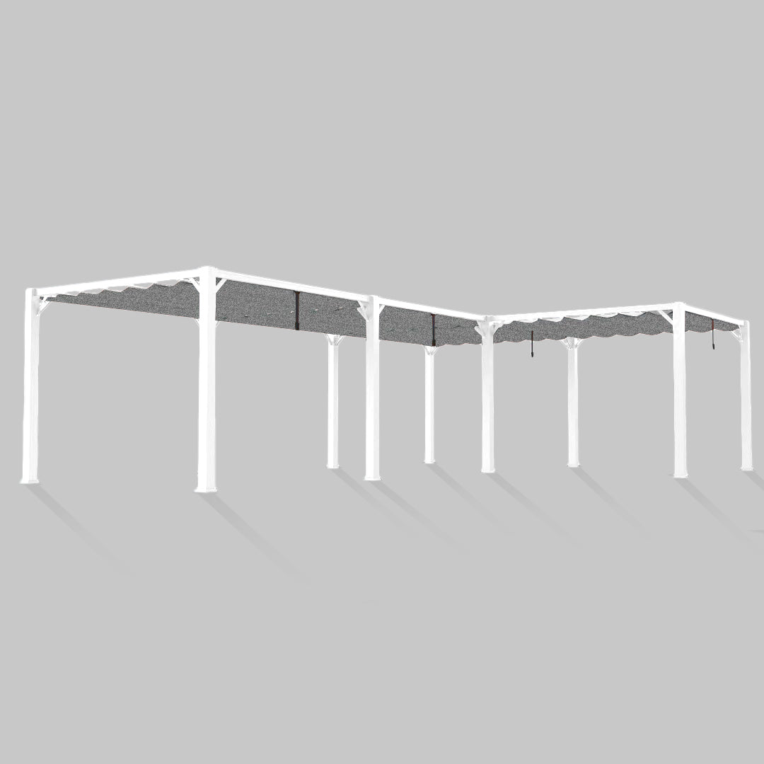 #configuration pergola_L shape #frame colour_White