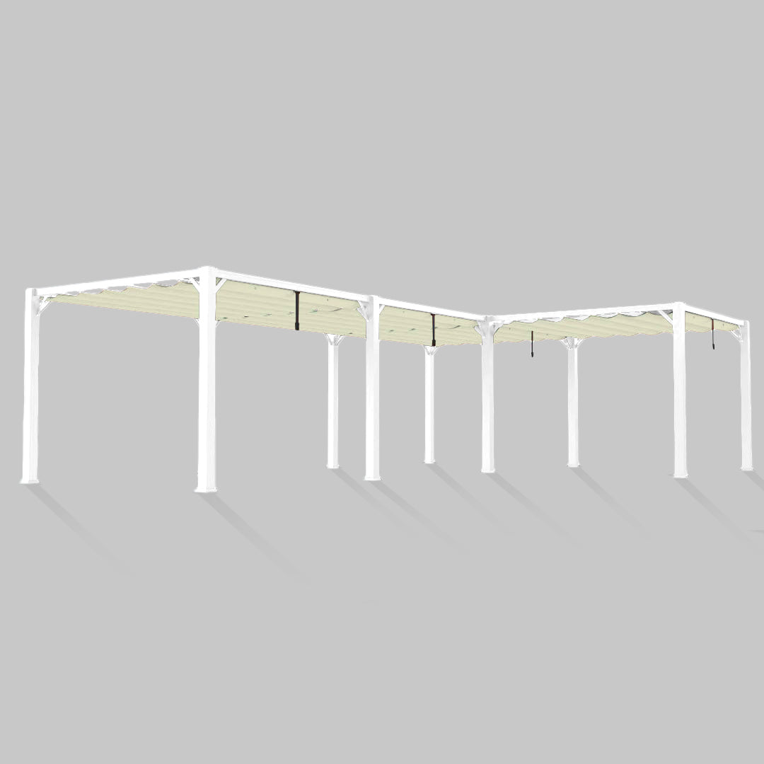 #configuration pergola_L shape #frame colour_White