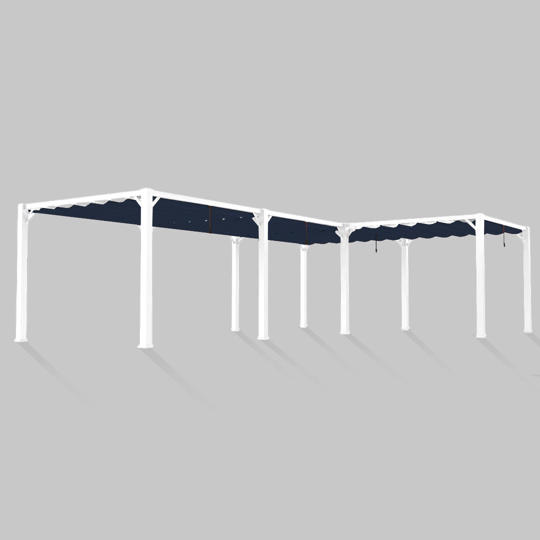 #configuration pergola_L shape #frame colour_White