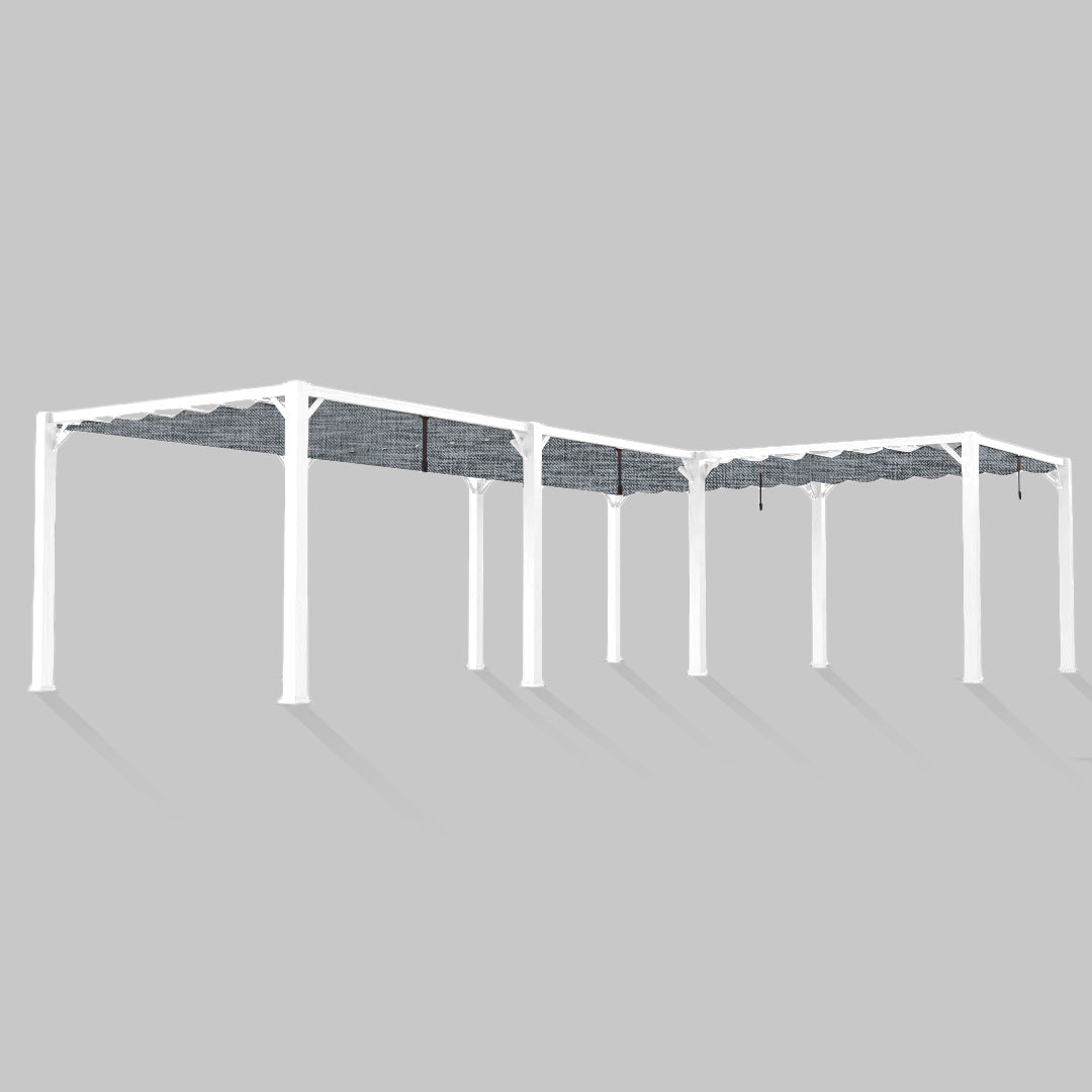 #configuration pergola_L shape #frame colour_White