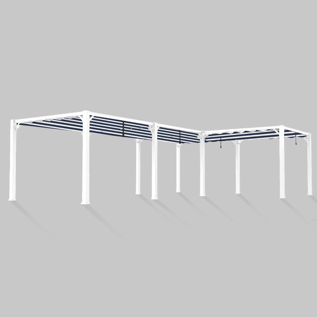 #configuration pergola_L shape #frame colour_White