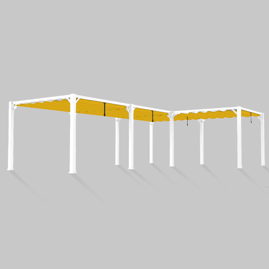 #configuration pergola_L shape #frame colour_White