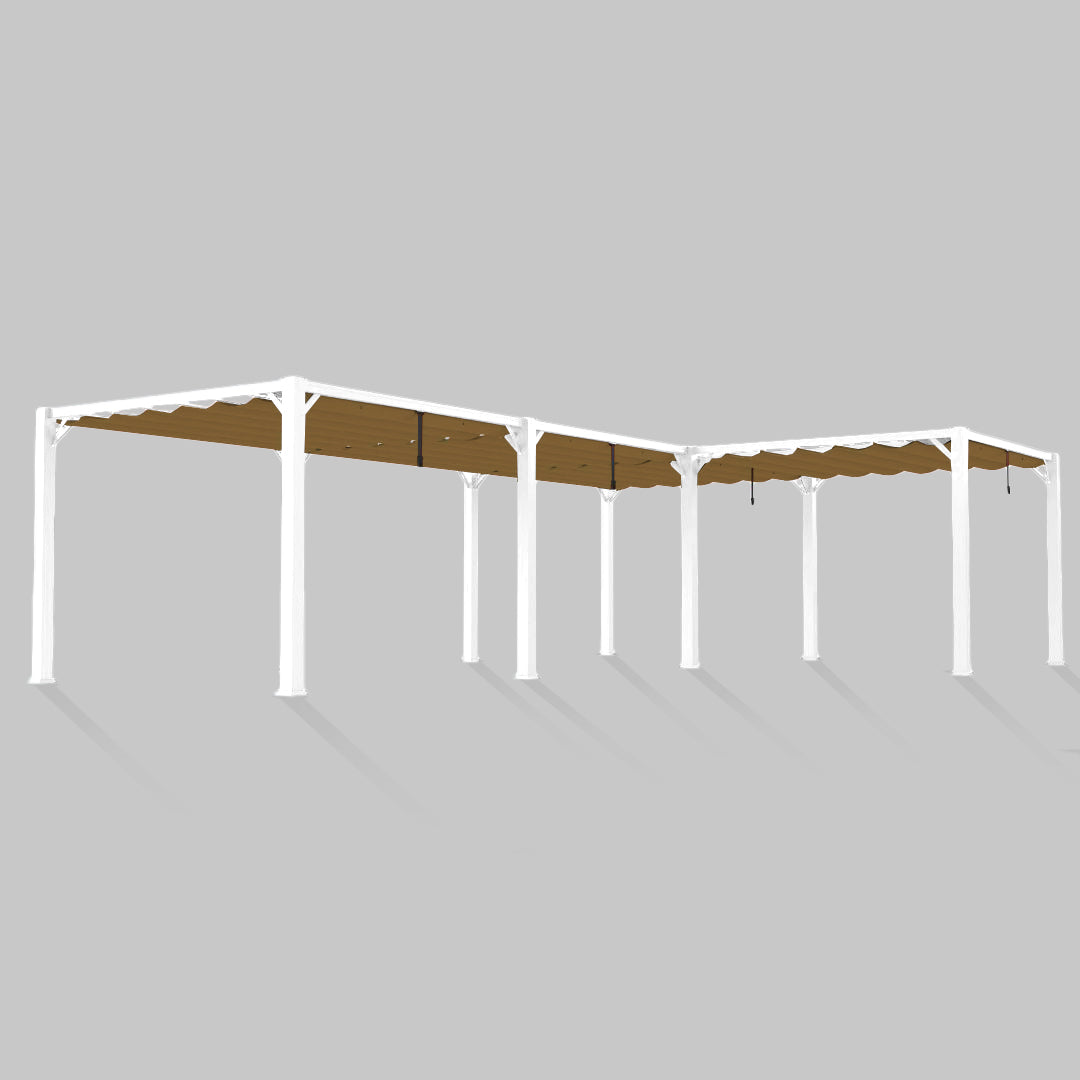 #configuration pergola_L shape #frame colour_White