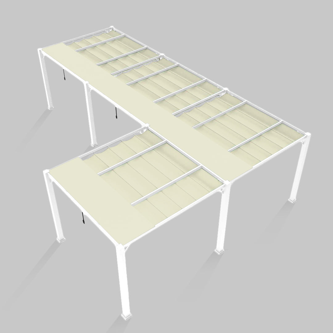 #configuration pergola_L shape #frame colour_White