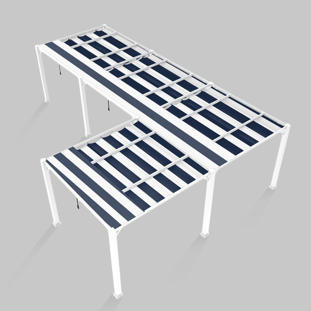 #configuration pergola_L shape #frame colour_White