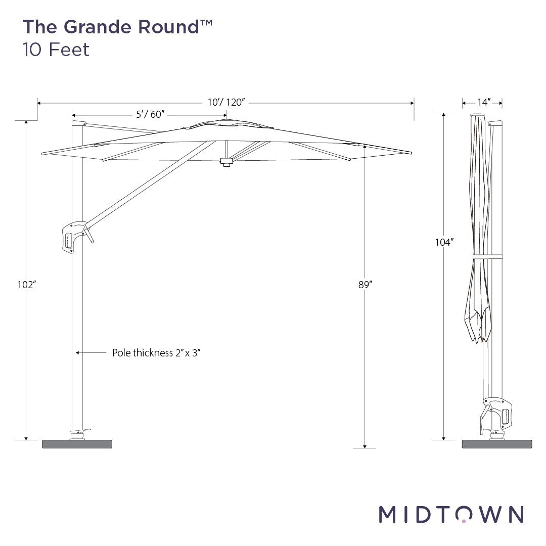 The Grande Round™ - Terylast Navy Stripes