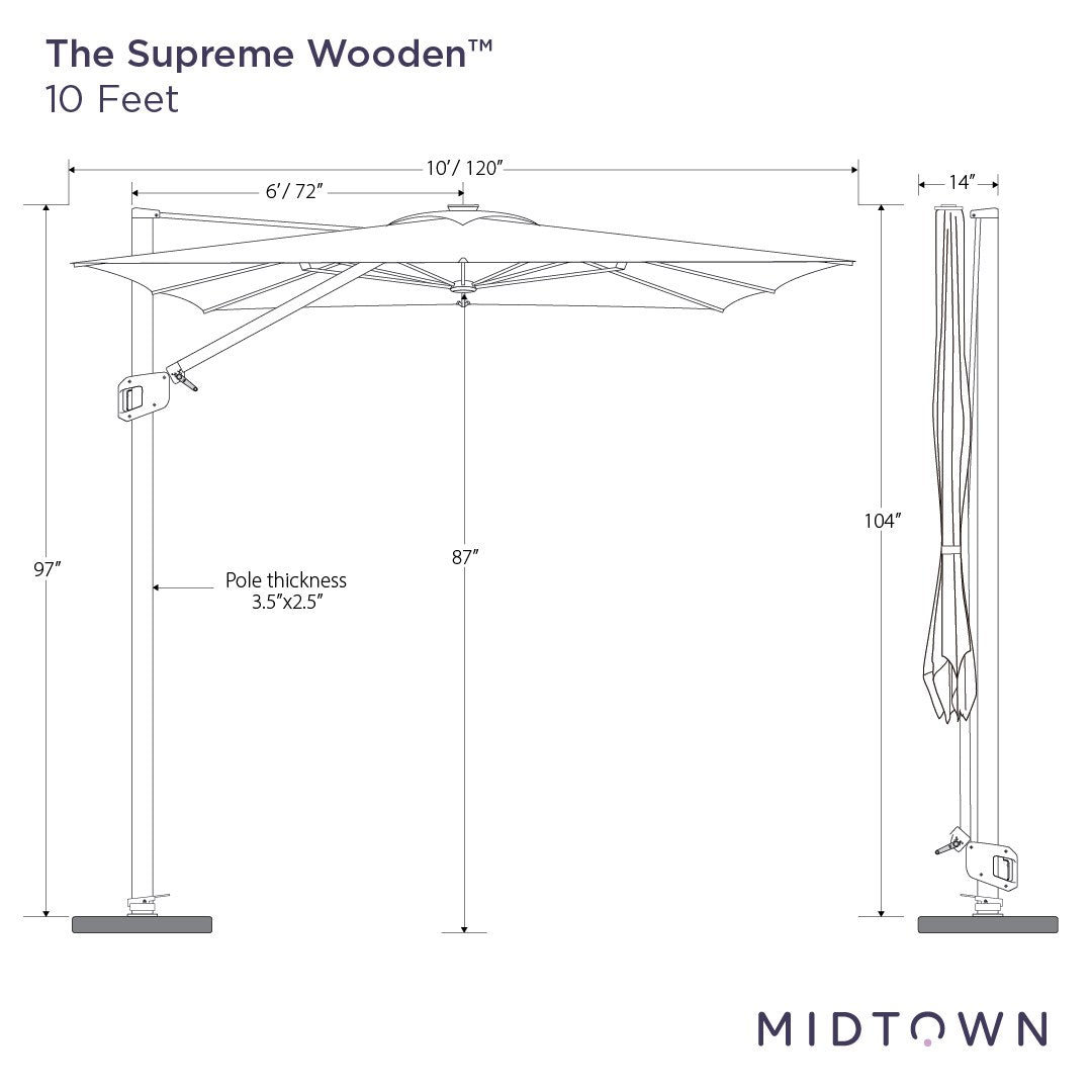 The Supreme Wooden™ - Sunbrella Azul Oscuro