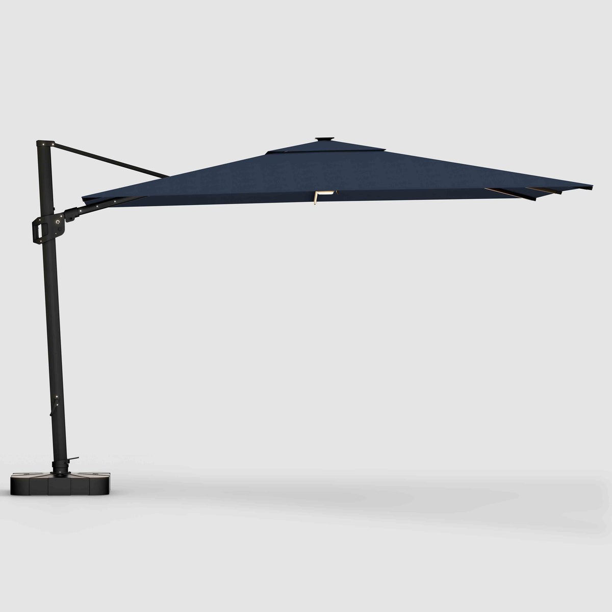 Cantilever Patio Umbrella | Wind Resistant, 360 Rotation | Commercial Grade | Sunbrella Canvas Navy