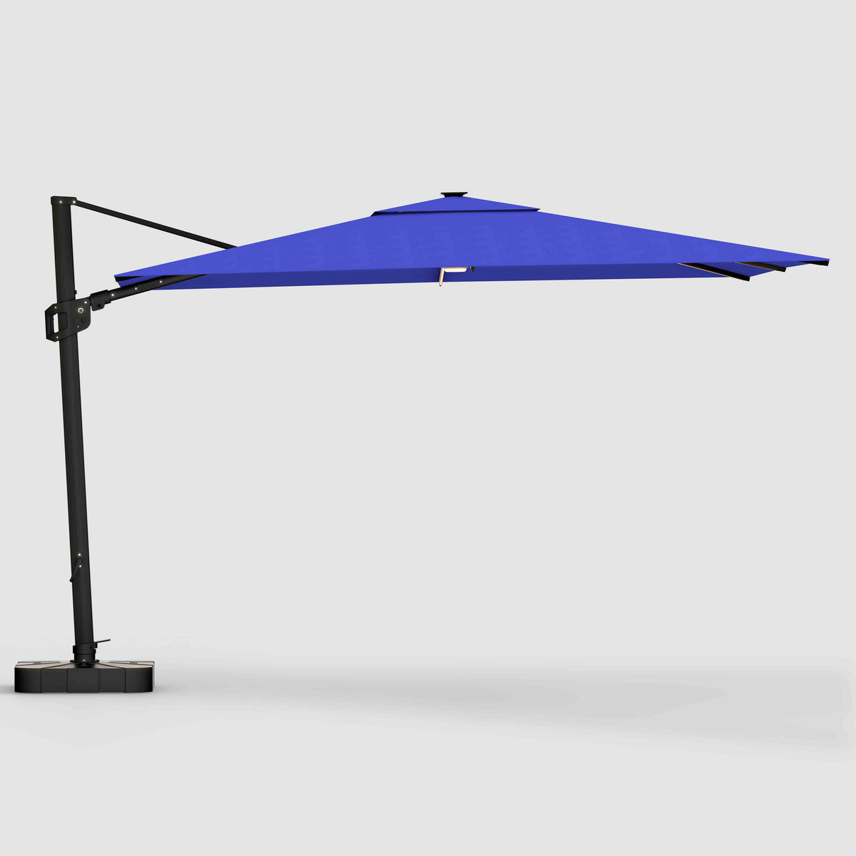Cantilever Patio Umbrella | Wind Resistant, 360 Rotation | Commercial Grade | Sunbrella Dark Blue