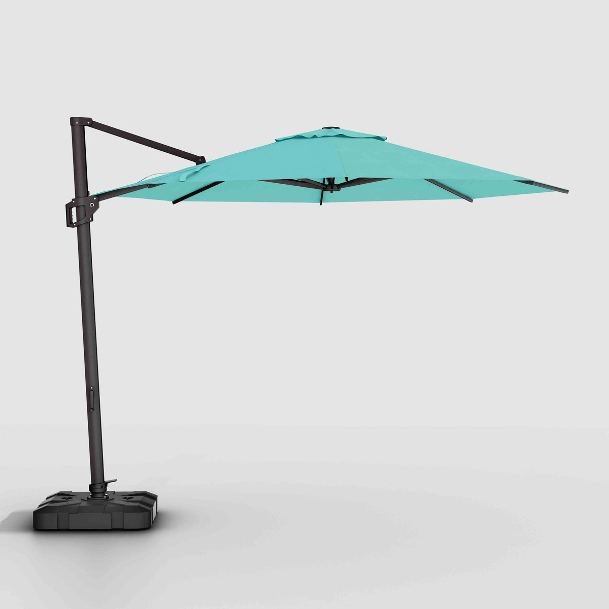 Cantilever Patio Umbrella | Wind Resistant, 360 Rotation | Commercial Grade | Sunbrella Aruba