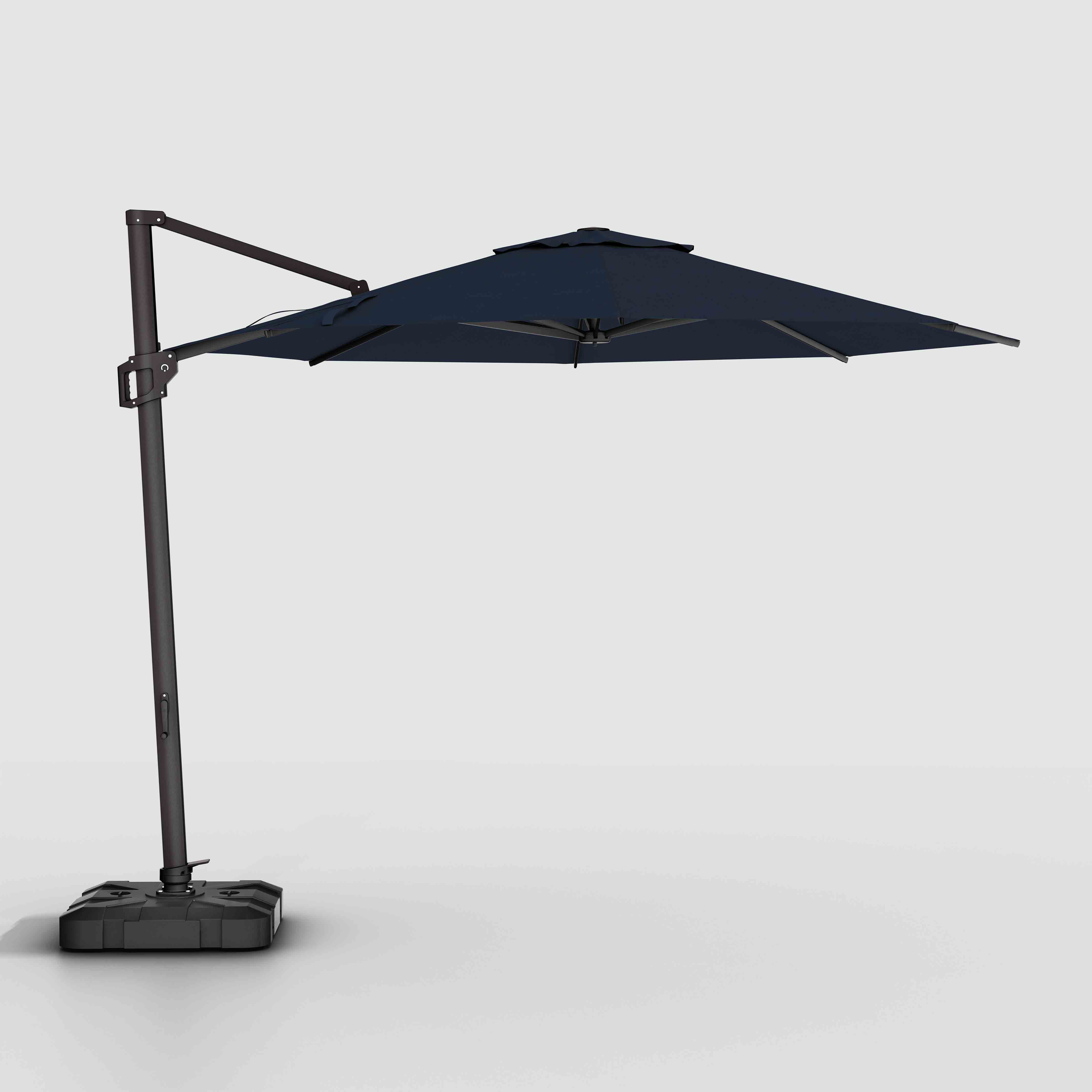 Cantilever Patio Umbrella | Wind Resistant, 360 Rotation | Commercial Grade | Sunbrella Canvas Navy Cantilever Patio Umbrella | Wind Resistant, 360 Rotation | Commercial Grade | Sunbrella Canvas Navy