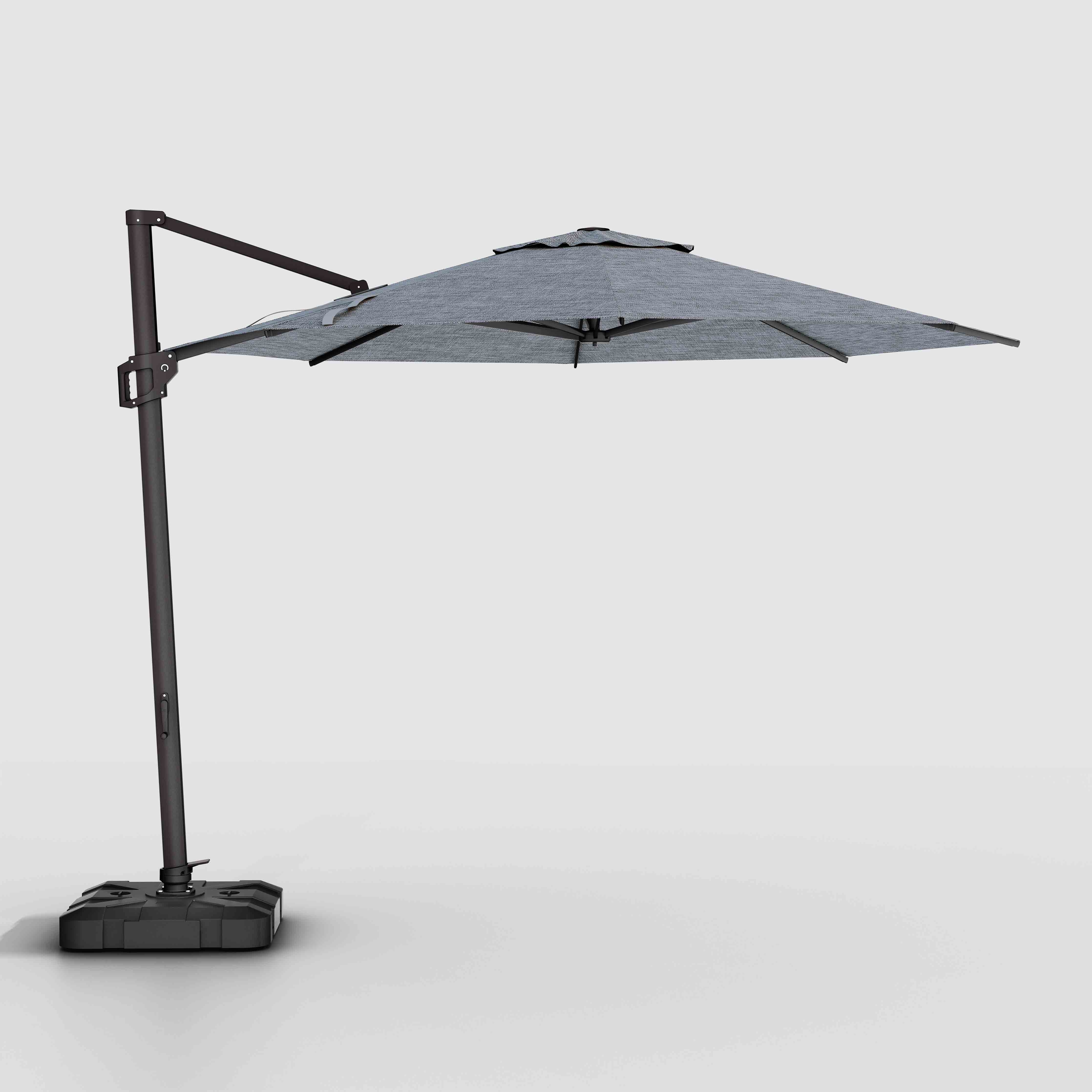 10ft Round Offset Cantilever Terylast Patio Umbrella | Wind & Mold