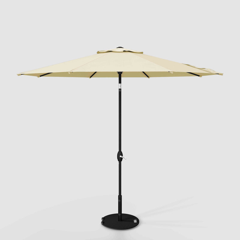 discount patio umbrellas sale Best Choice Products 7.5ft Heavy-Duty Round Outdoor Market Table Umbrella w/Steel Pole, Push Button Tilt, Easy Crank Lift Polyester fabric and alloy steel frame 36 LED lights powered by solar panels Base Include (Cross base+ two sandbags + one top cover) Easy Abba Patio Umbrellas 10 Feet