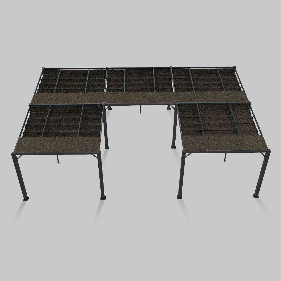 #configuration pergola_L shape #frame colour_Aluminum