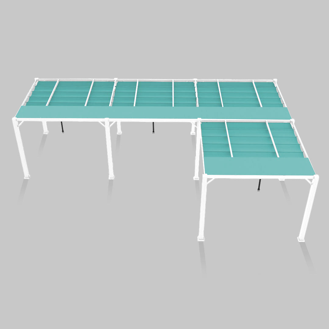 #configuration pergola_L shape #frame colour_White