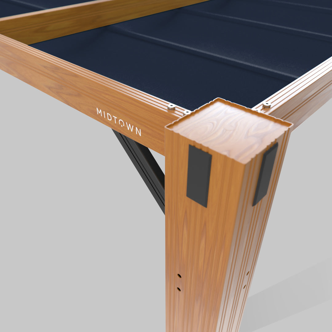 The Modular™ Wooden Pergola - Sunbrella Canvas Navy