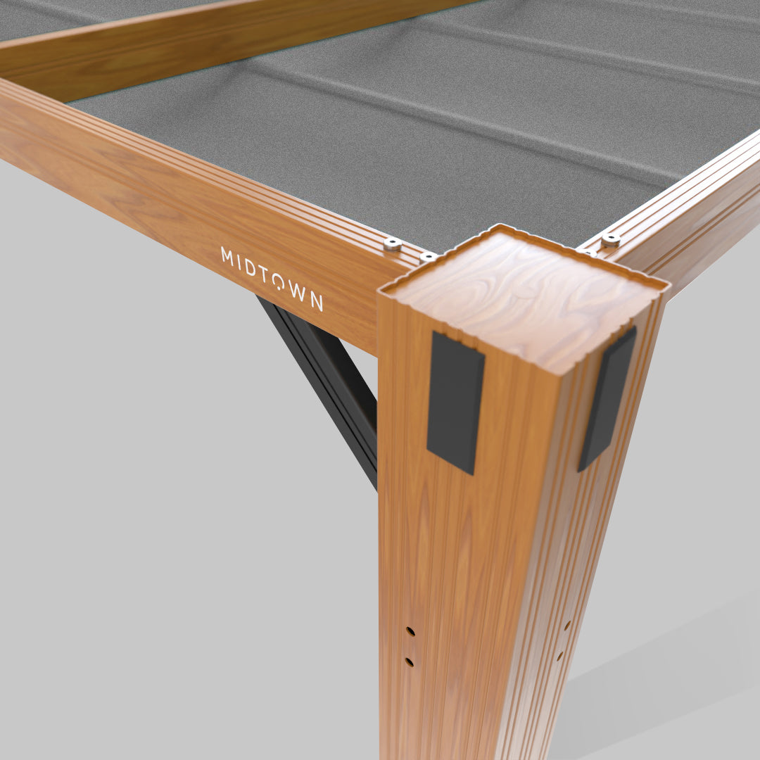 Pérgola de madera Modular™ - Pizarra fundida Sunbrella