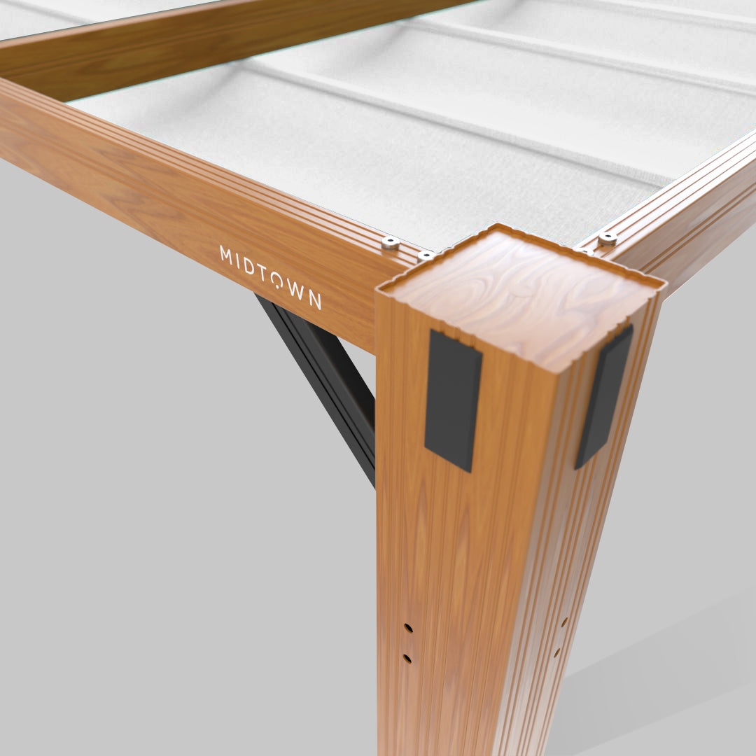 The Modular™ Wooden Pergola - Terylast Ivory - White