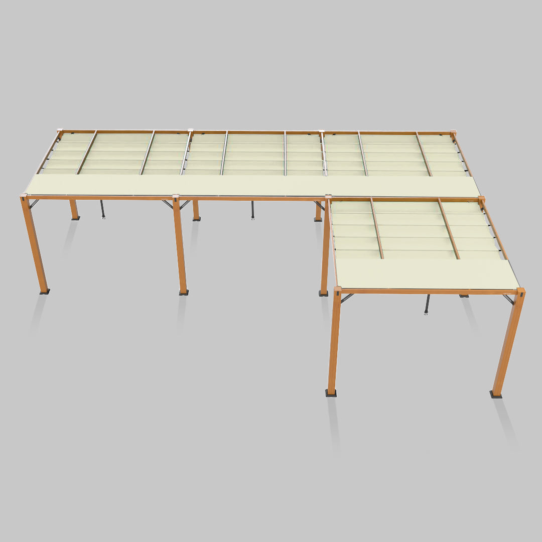 #configuration pergola_L shape #frame colour_Wood
