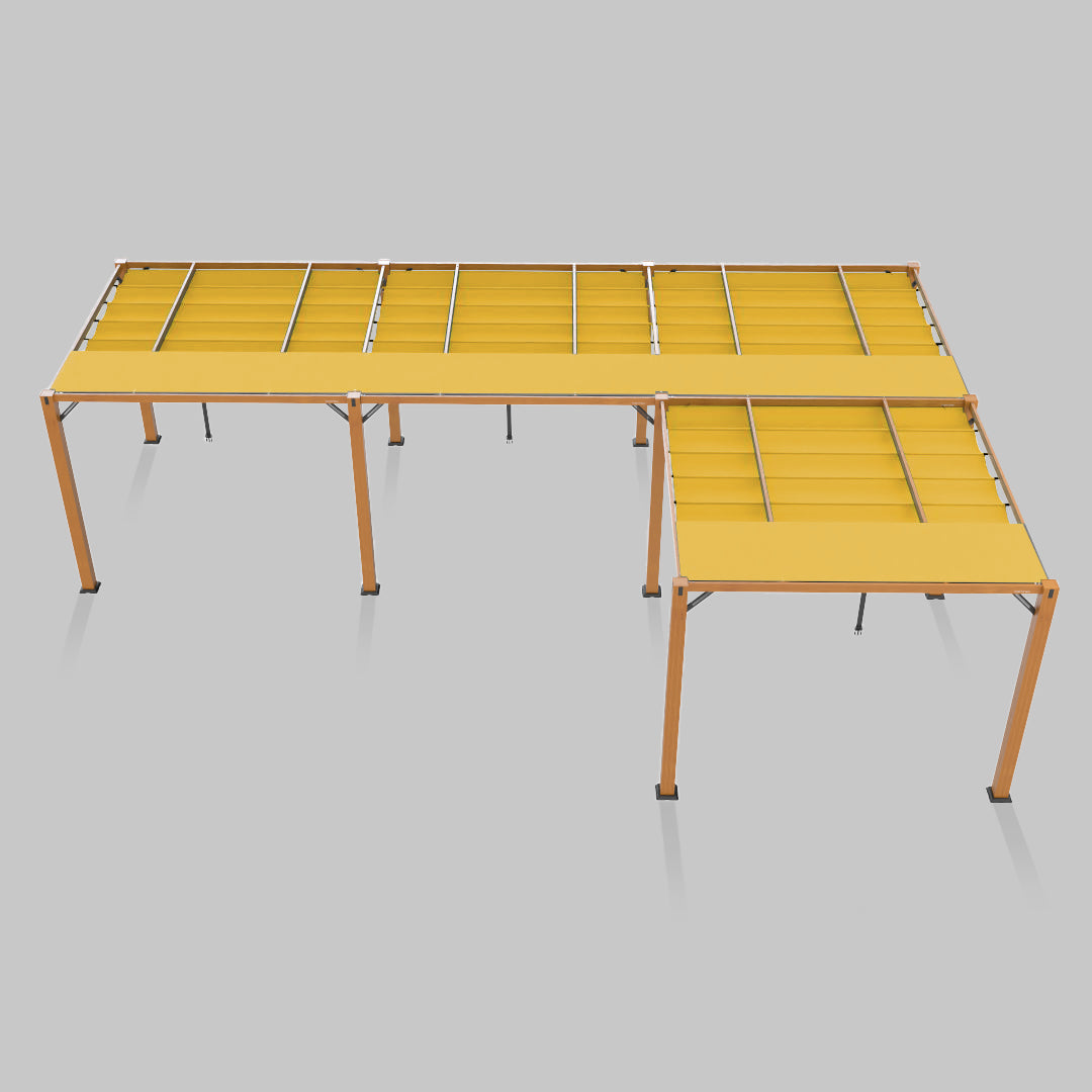 #configuration pergola_L shape #frame colour_Wood