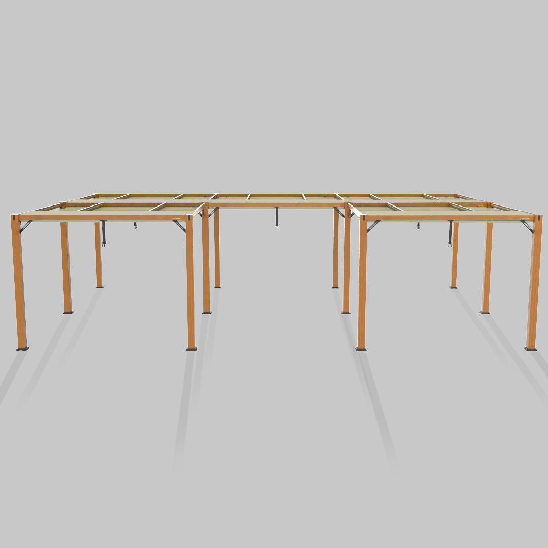 #configuration pergola_U shape #frame colour_Wood
