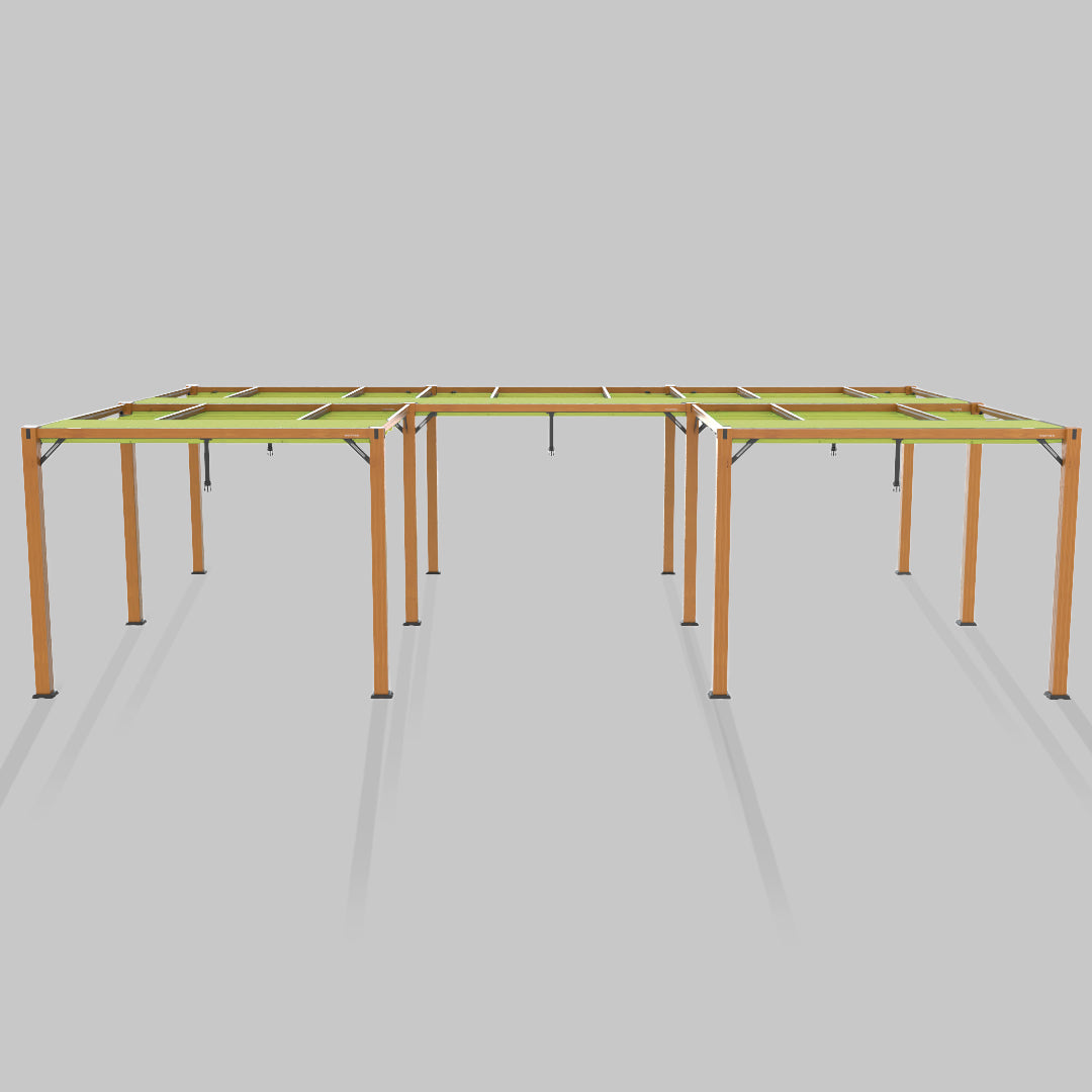 #configuration pergola_U shape #frame colour_Wood
