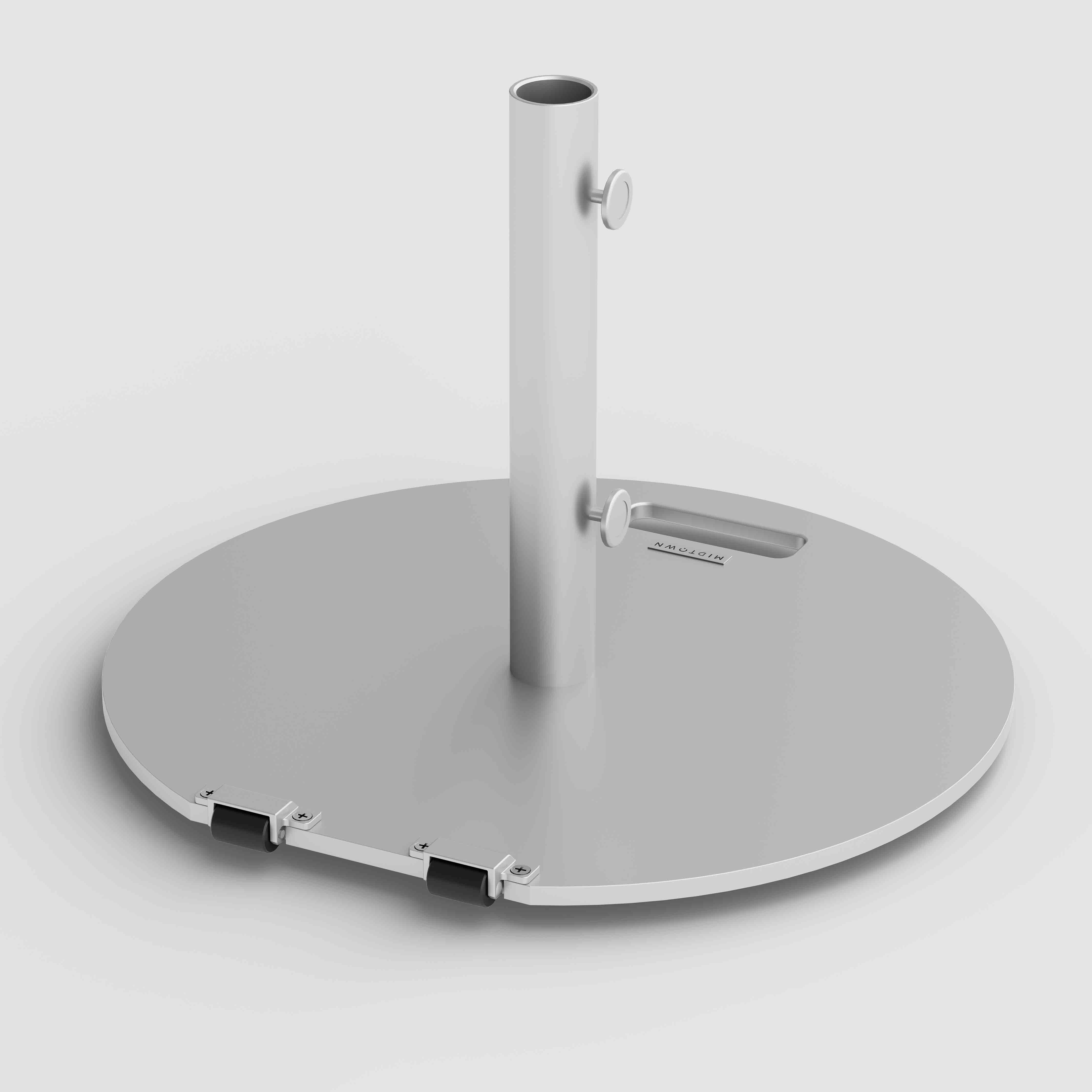 29 Lb Round Patio Umbrella Base - Heavy Duty, Pre-Filled With Concrete, Fits 1.5" To 2" Poles (Black)