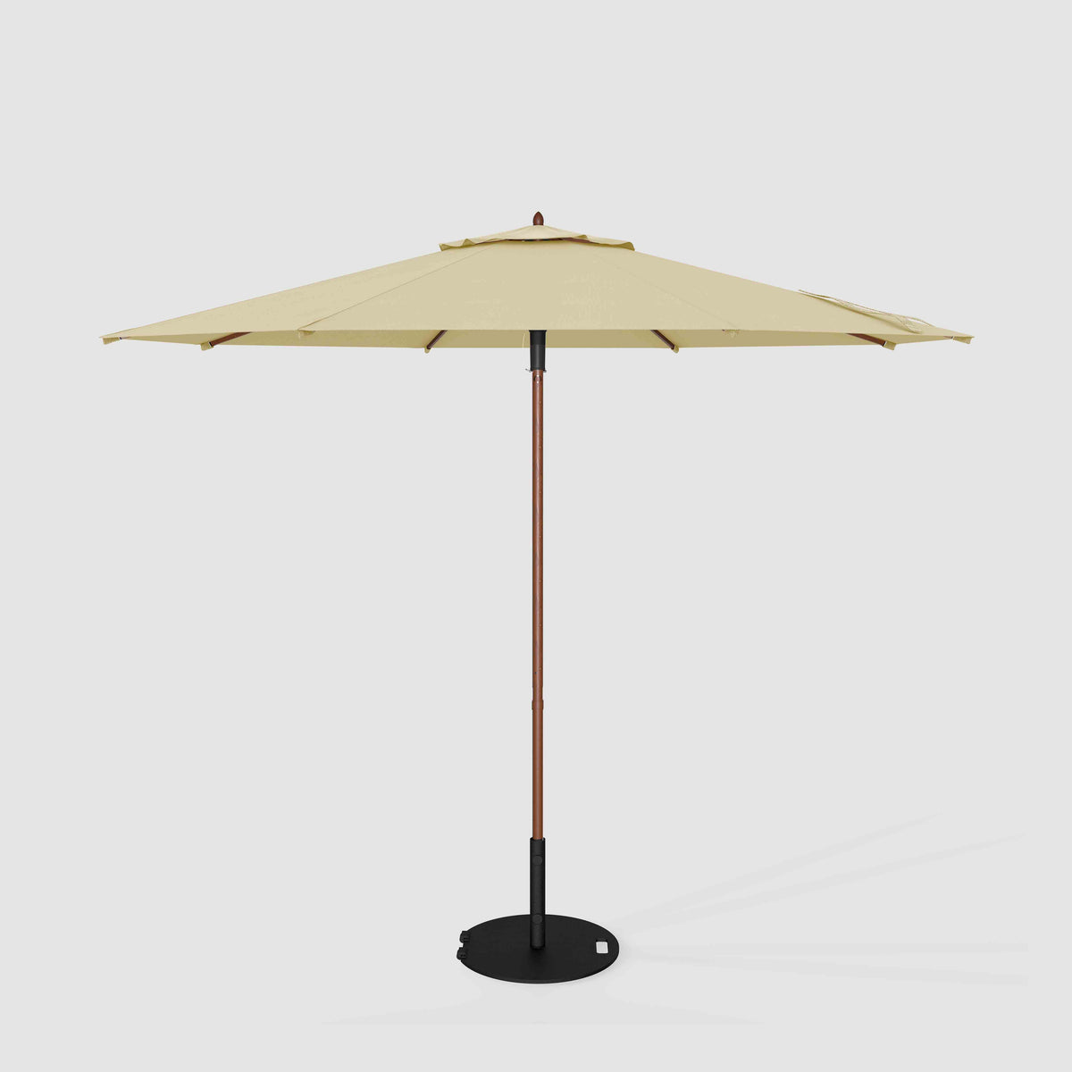 8ft-10ft Market Sunbrella Patio Umbrella Stylish Woodgrain