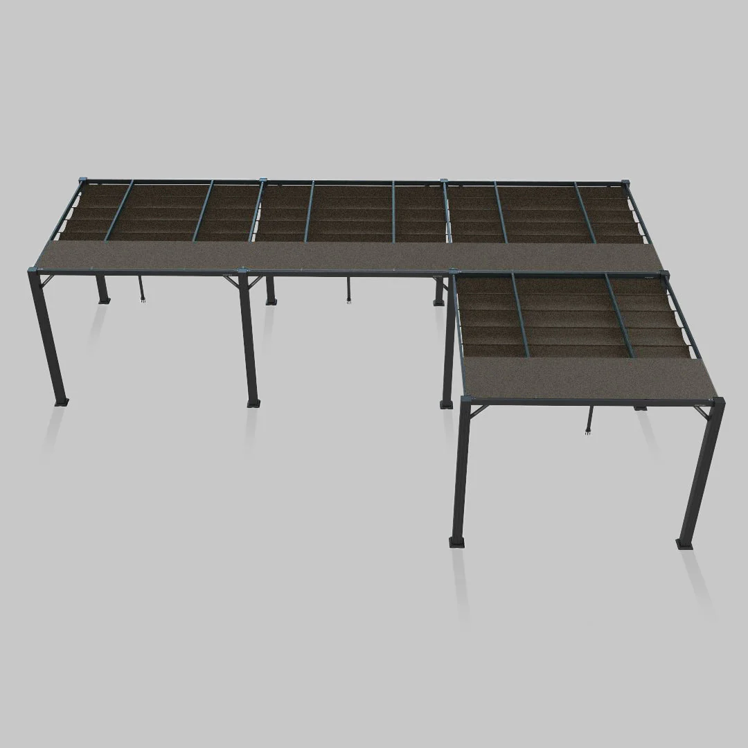 The Modular Pergola - Sunbrella Spectrum Carbon