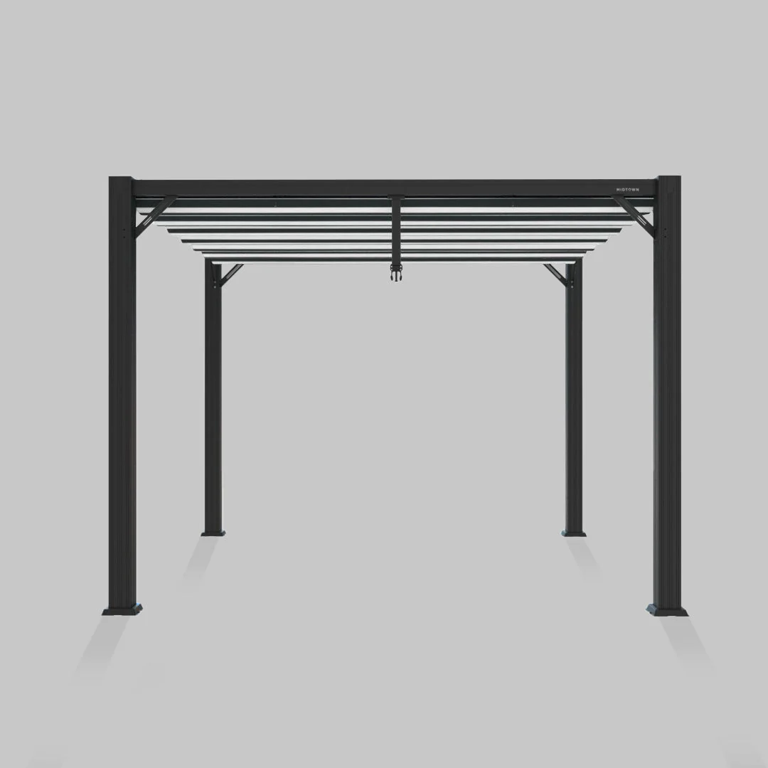 The Modular Pergola - Sunbrella Black & Grey