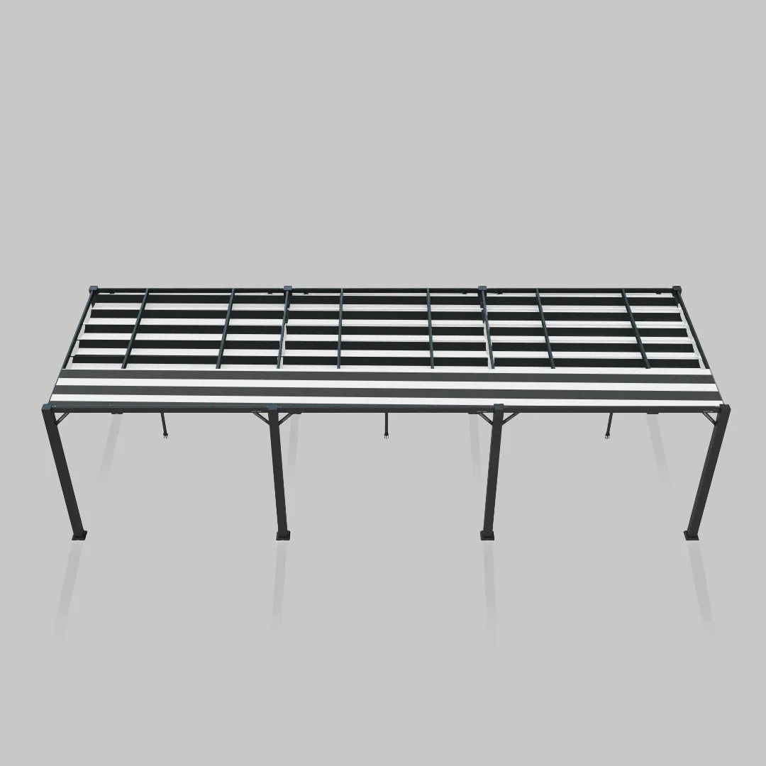 The Modular Pergola - Sunbrella Black & Grey