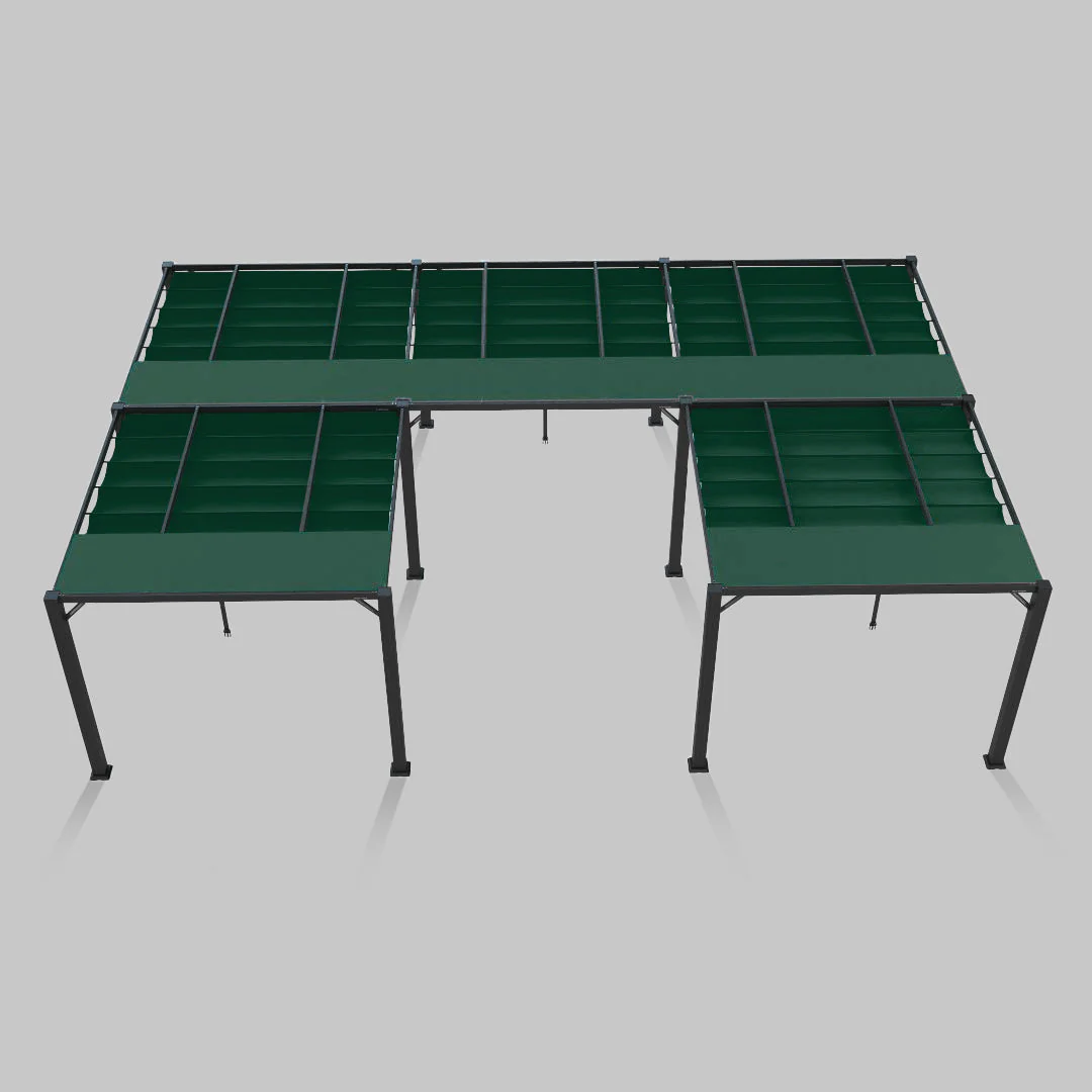 The Modular Pergola - Sunbrella Forest Green