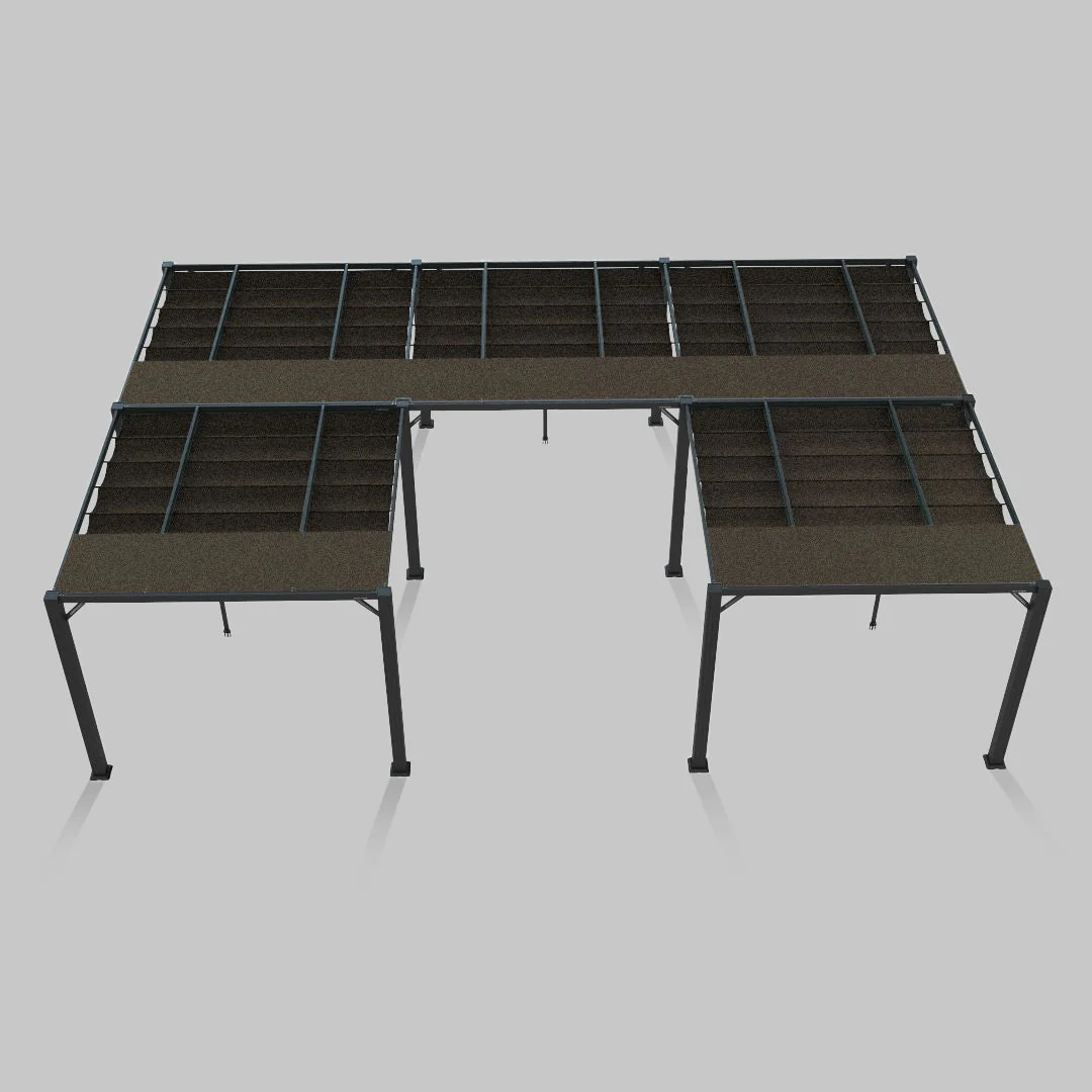 The Modular Pergola - Sunbrella Spectrum Carbon