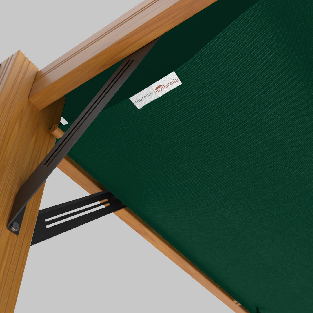 Pérgola de madera Modular™ - Sunbrella Forest Green