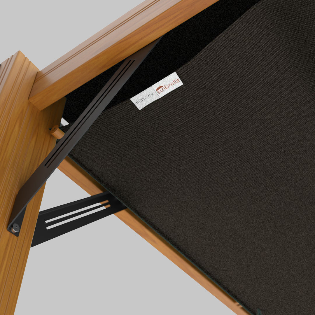 The Modular™ Wooden Pergola - Sunbrella Spectrum Carbon