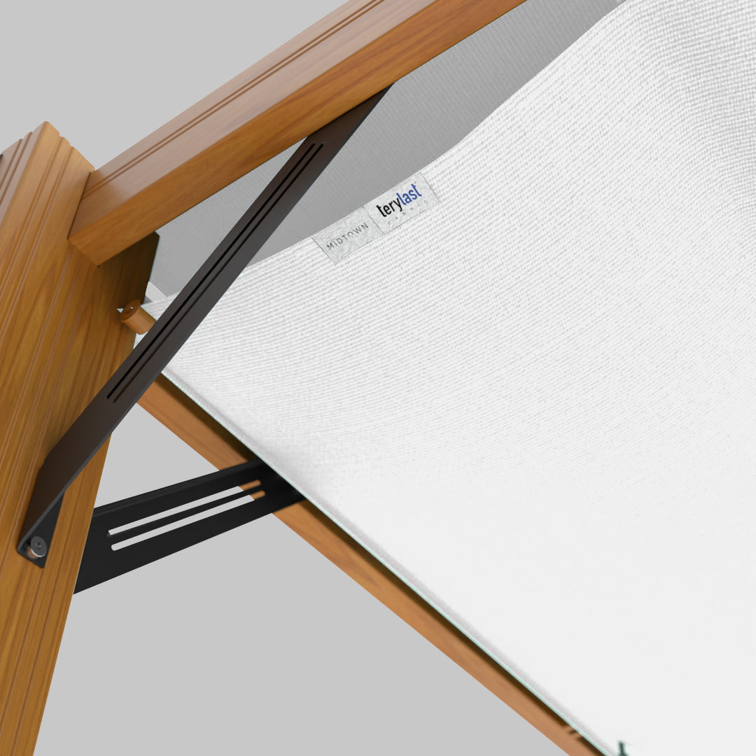 The Modular™ Wooden Pergola - Terylast Ivory - White