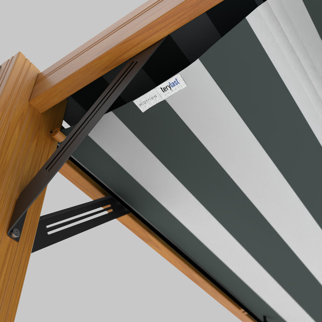 The Modular™ Wooden Pergola - Terylast Matter Stripes