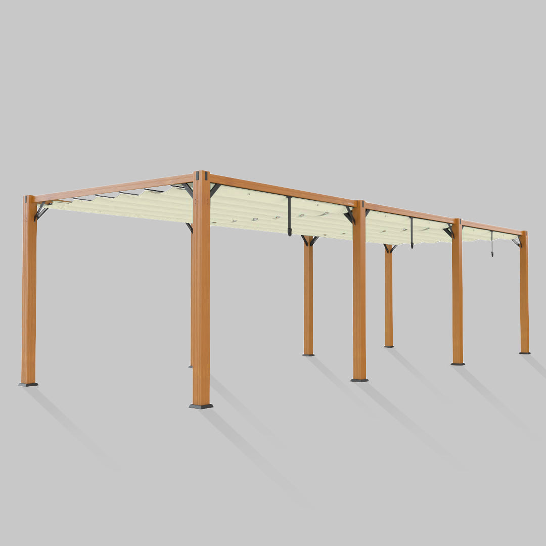 #configuration pergola_triple #frame colour_Wood