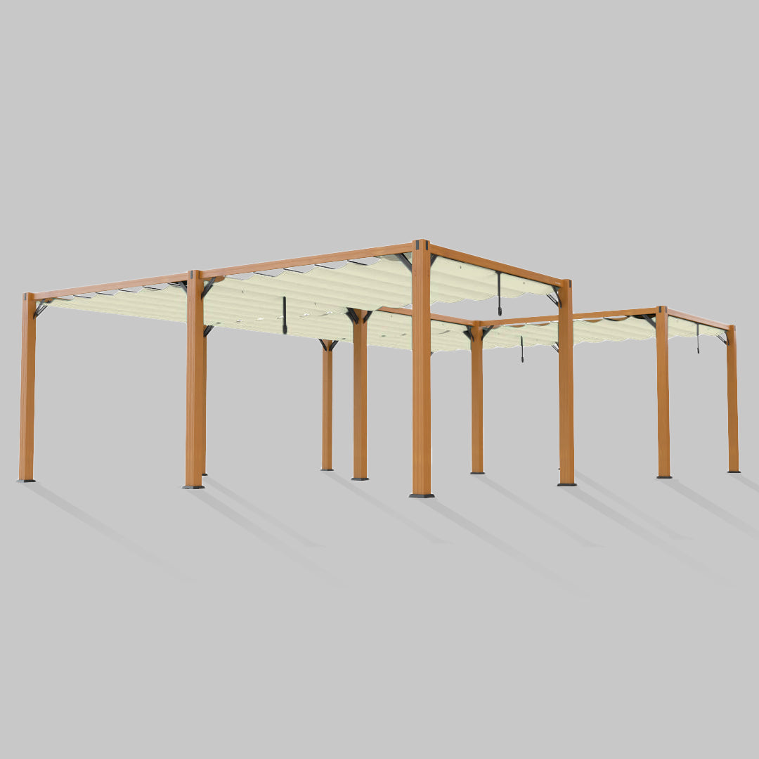 #configuration pergola_U shape #frame colour_Wood