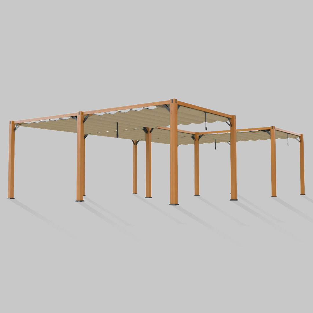 #configuration pergola_U shape #frame colour_Wood