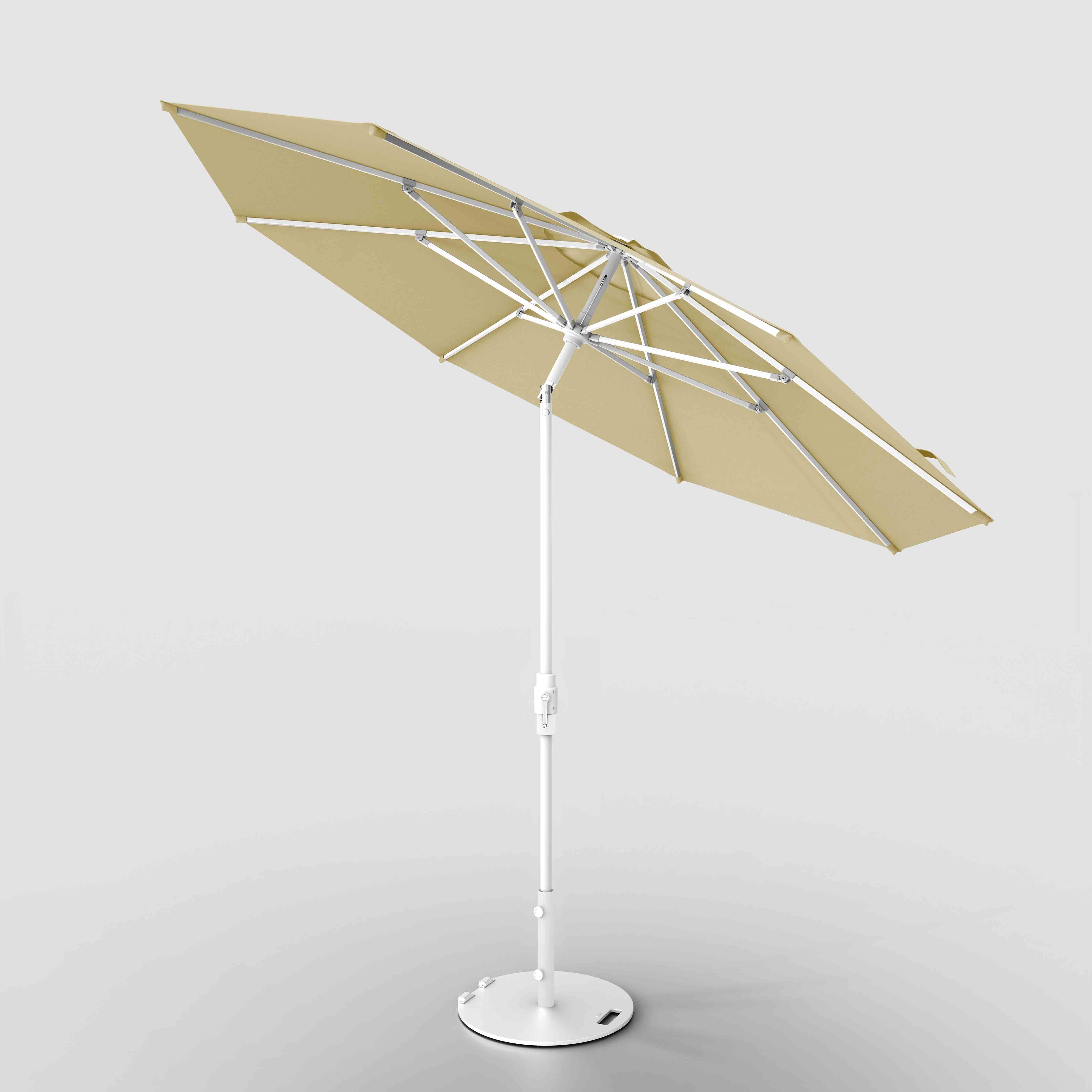 8ft-10ft Auto Tilt Sunbrella Patio Umbrella | Fiberglass