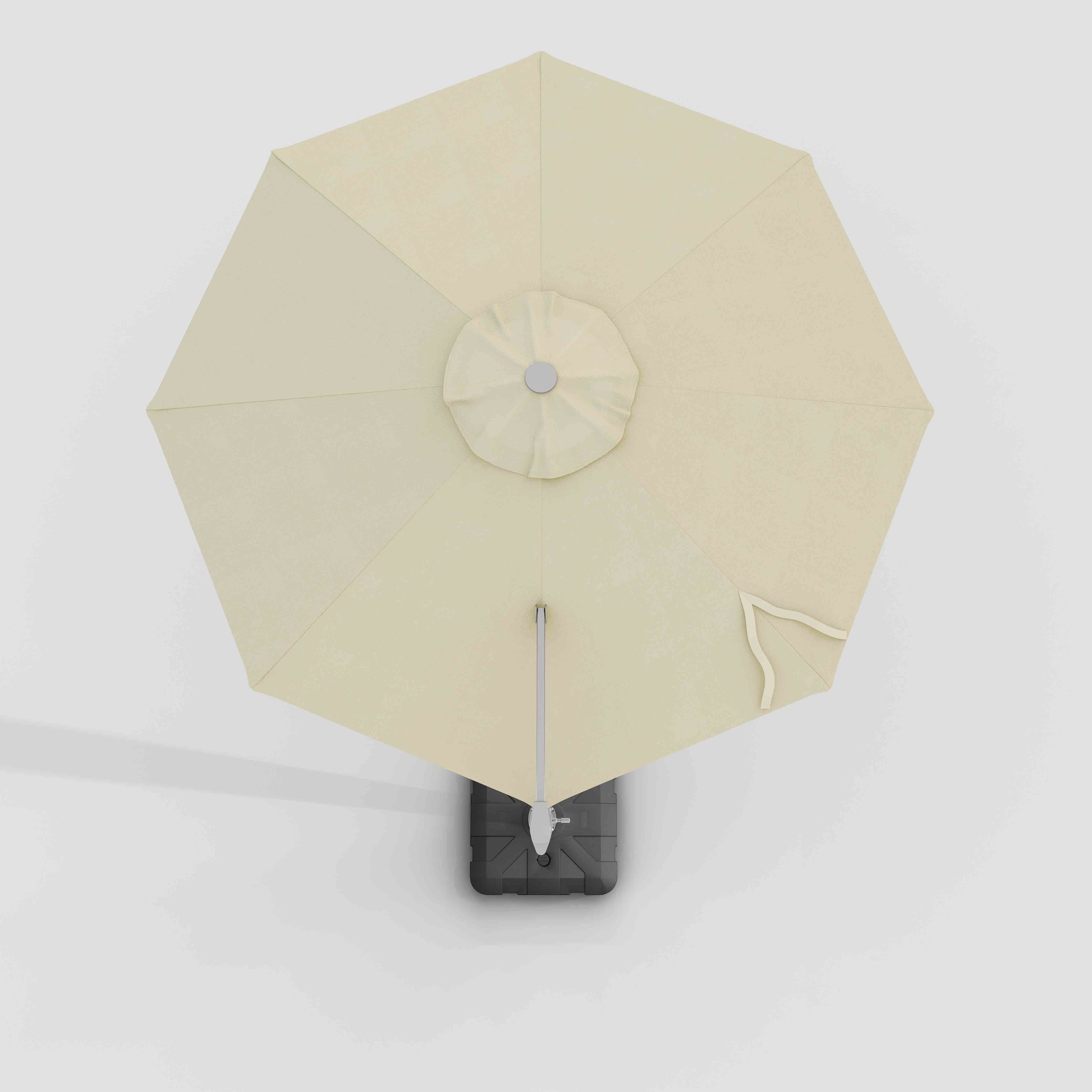 10ft Round Offset Cantilever Sunbrella Patio Umbrella Wind Mold Resistant Easy Tilt Rotate Commercial Grade